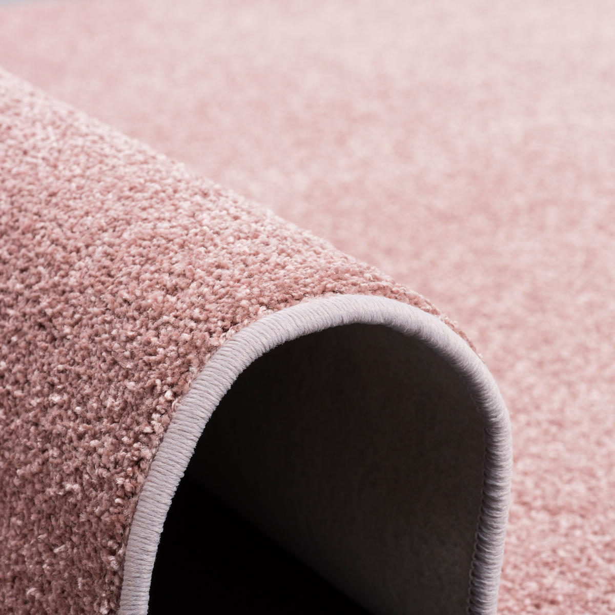 HOCHFLOR VELOURS LÄUFER TEPPICH LUNA - Altrosa, Textil (80/400cm) - Snapstyle