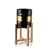 BLUMENTOPF Ava Gold 18/18/20 cm Keramik - Schwarz, Keramik (18/20cm) - Mondex