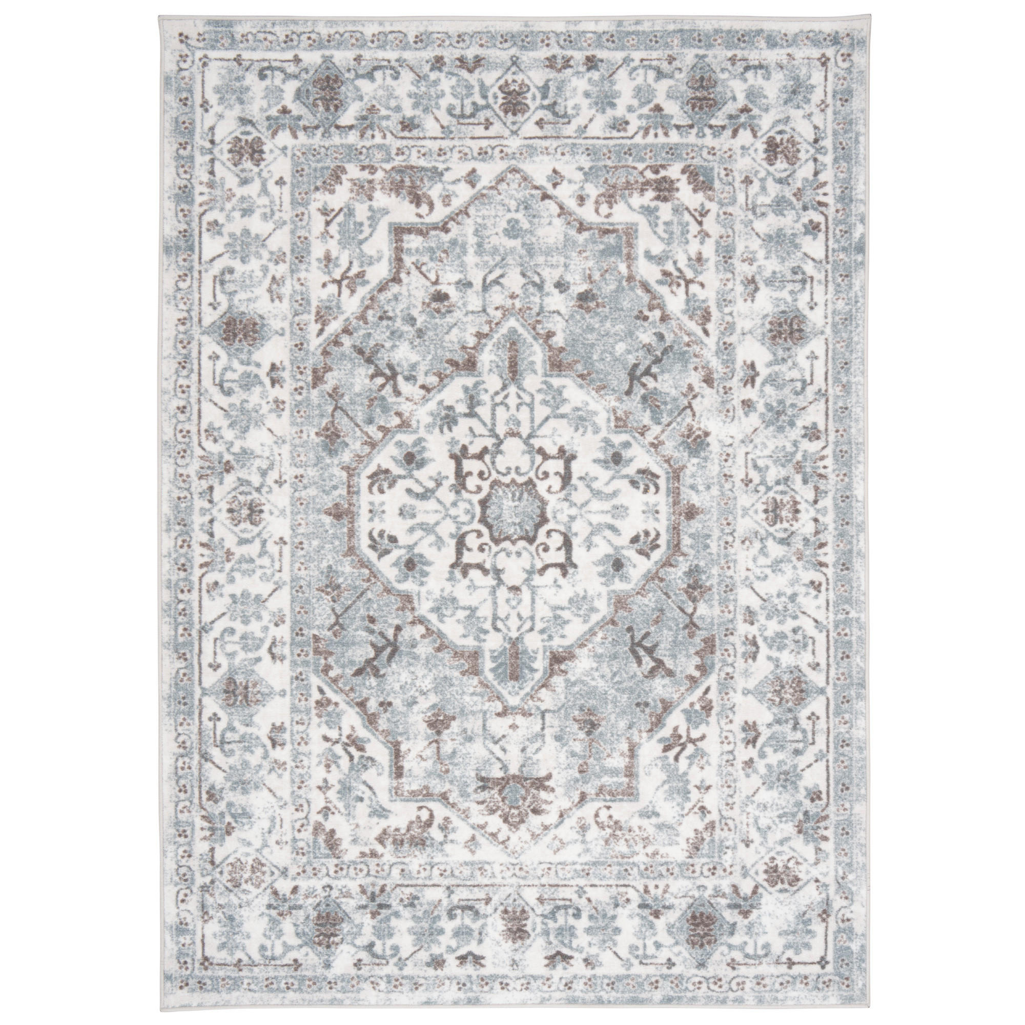 DESIGNER TEPPICH TAWIRA VINTAGE KLASSIK - Blau/Creme, Textil (80/160cm) - Pergamon