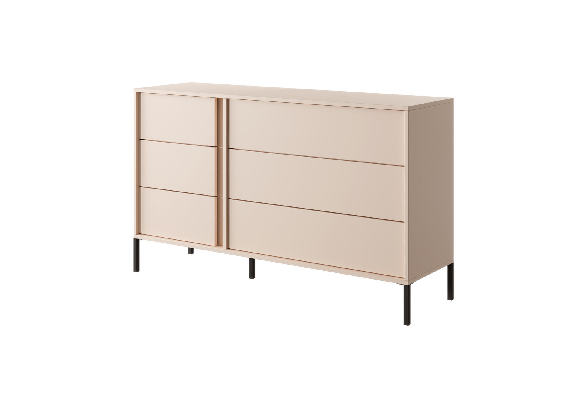 KOMMODE DAST Beige 137x40x81 cm - Beige, Holzwerkstoff (137/81/40cm) - FURNLUX