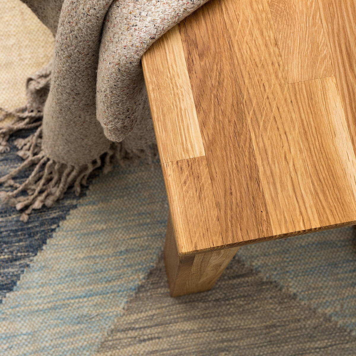 SITZBANK - Eiche massiv - Eichefarben, Holz (160/80/35cm) - home24