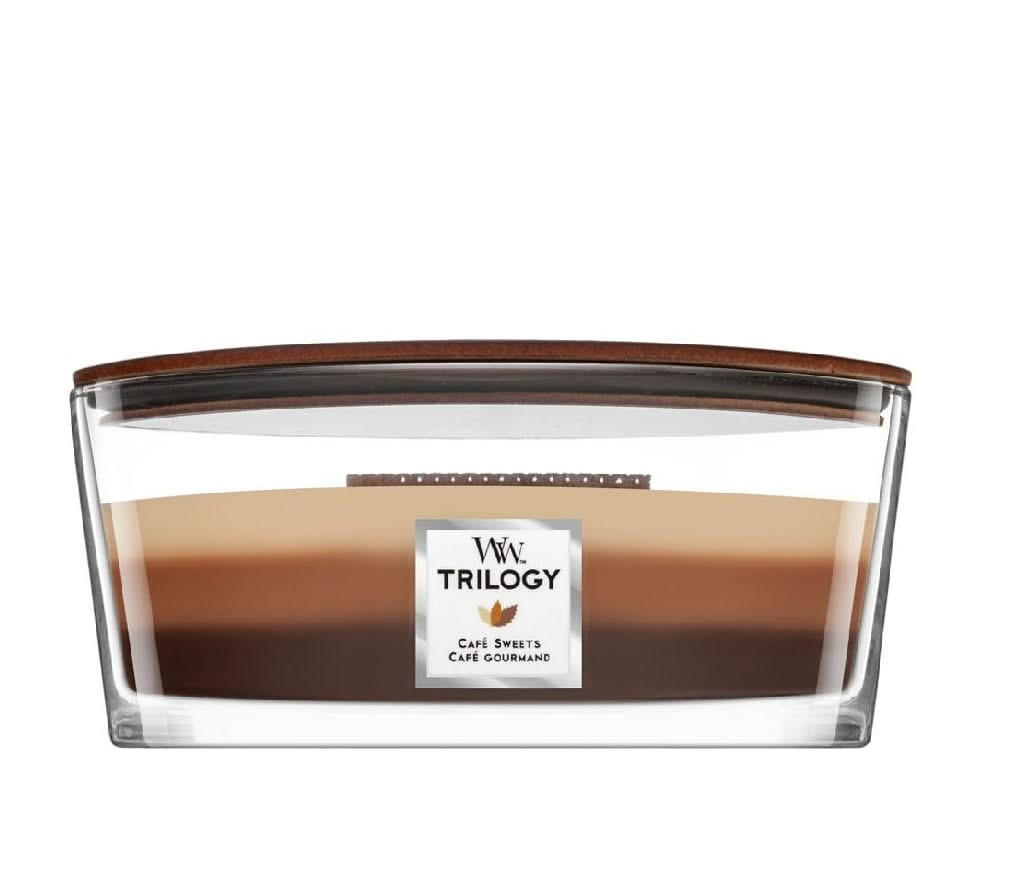 DUFTKERZE Ellipse Trilogy Café Sweets - 9 cm / 19 cm - Braun, Keramik (10cm)