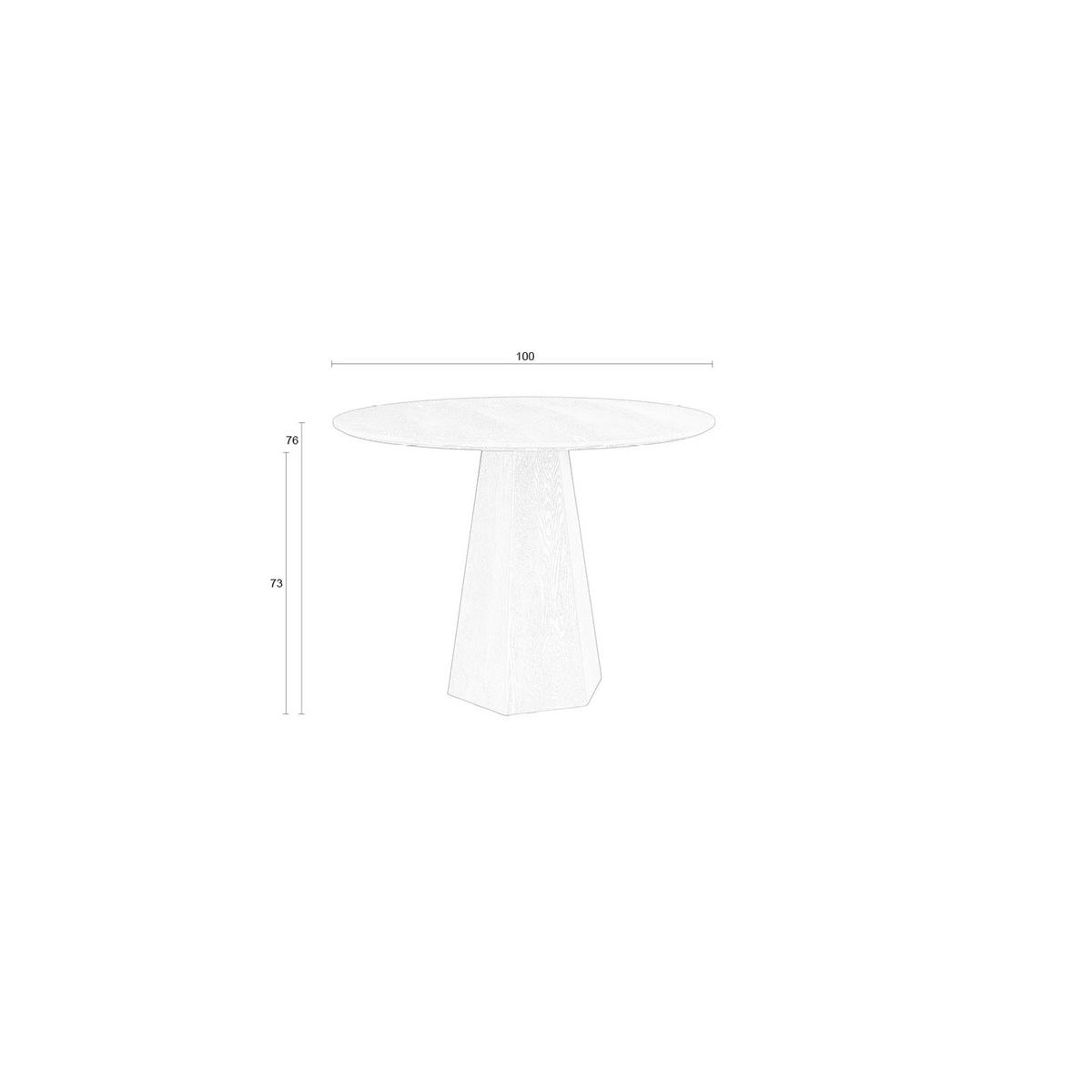 ESSTISCH Pilar Rund 100 cm Beige - Beige, Holzwerkstoff (100/100/76cm) - Zuiver