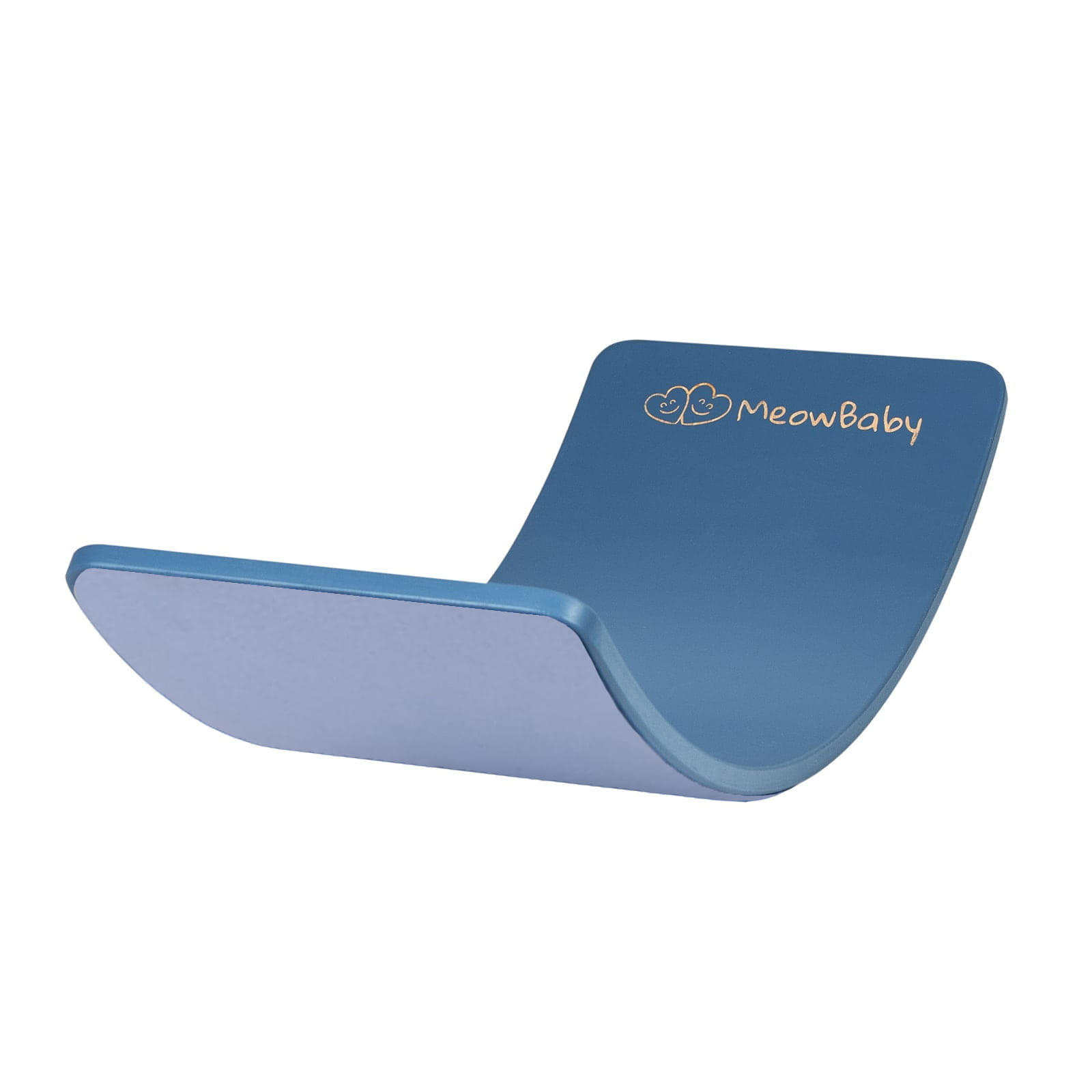 BALANCIERBRETT mit Filz für Kinder 80x30cm, Blau Balance Board, Himmelblau - Pastellblau, Holz (30/18/80cm) - MeowBaby