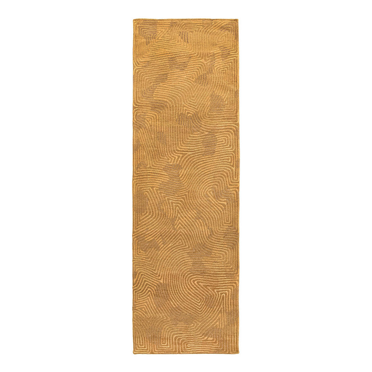TEPPICH Jelly Gold Meditation 80/250 cm - Gelb, Textil (80/250cm) - Louis De Poortere