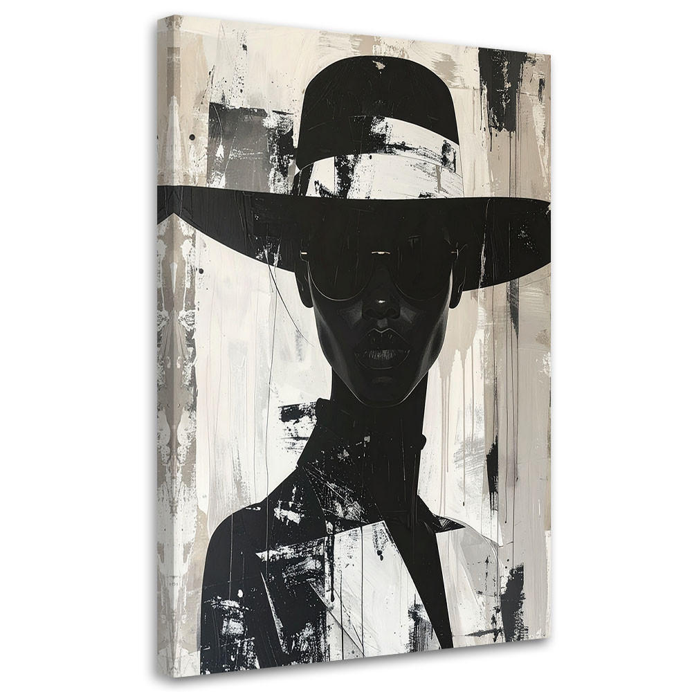 Feeby Leinwandbild, Schwarz 60x90 cm