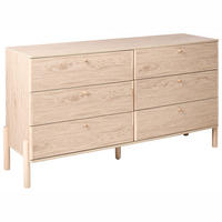KOMODA s 6 zásuvkami Světle hnědá Collins - světle hnědá, kompozitní dřevo (156/86/46cm) - Beliani