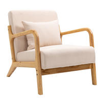 SESSEL Holz Beige - Beige, Holz (64/74/80cm) - Nordlys