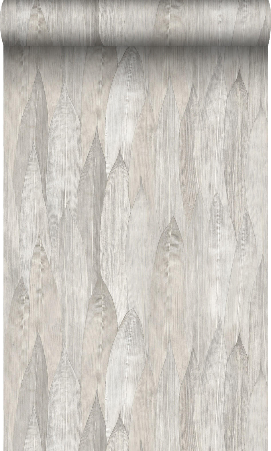 TAPETE Blätter 53 cm x 10.05 m - Grau, Papier (53/1000cm) - Origin Wallcoverings