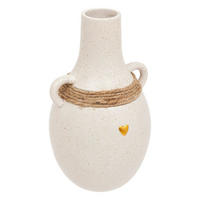 KERAMIKVASE Floral 22 cm - Weiß, Keramik (22cm) - Atmosphera Createur d´interieur