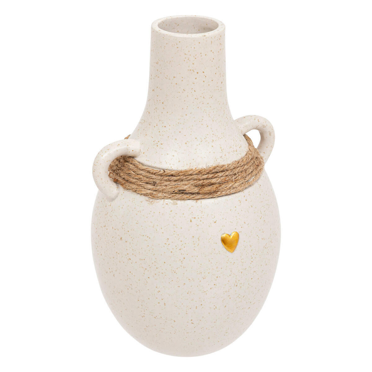 KERAMIKVASE Floral 22 cm - Weiß, Keramik (22cm) - Atmosphera Createur d´interieur