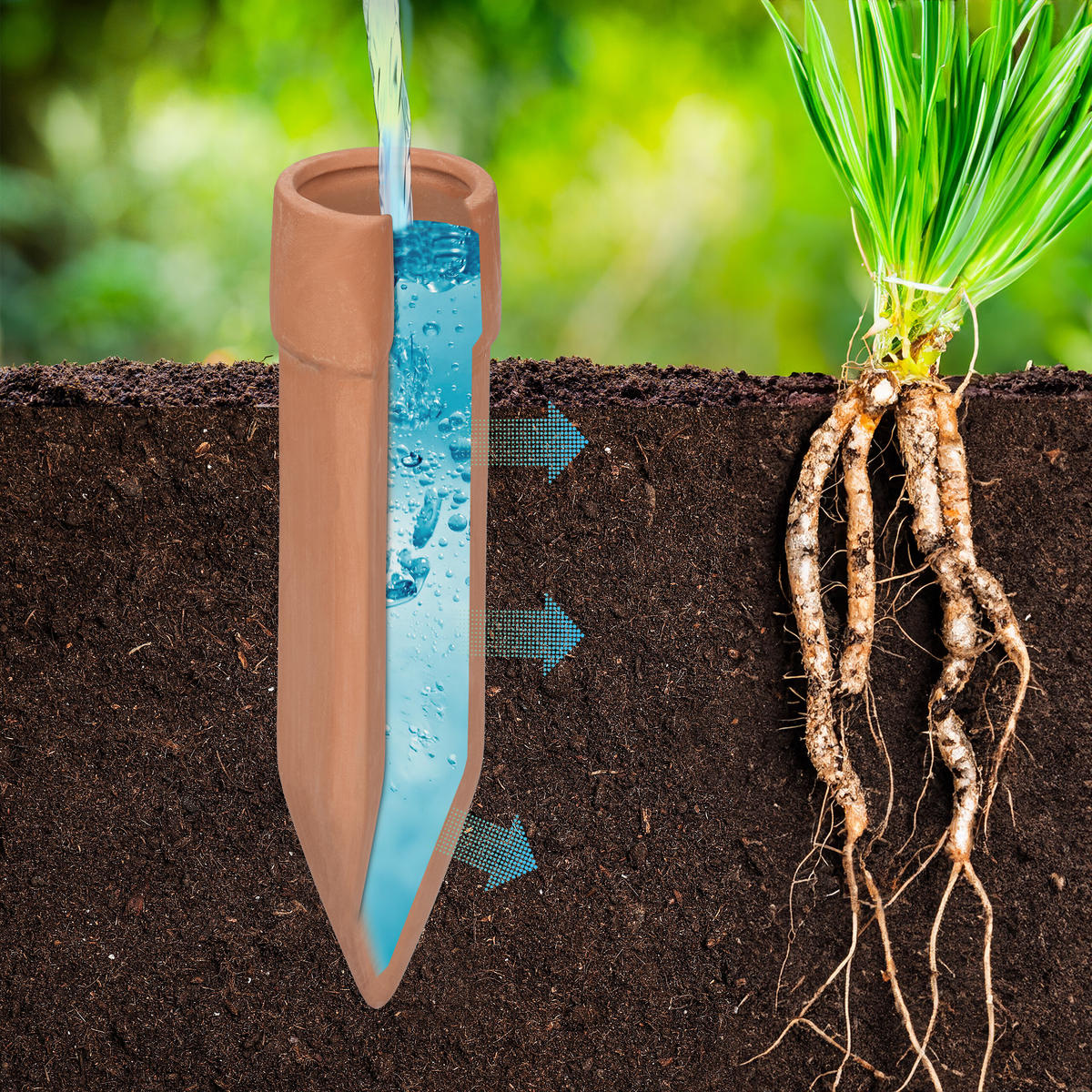 4XTONKEGEL - Hellbraun, Keramik (5/19.5/5cm) - Relaxdays