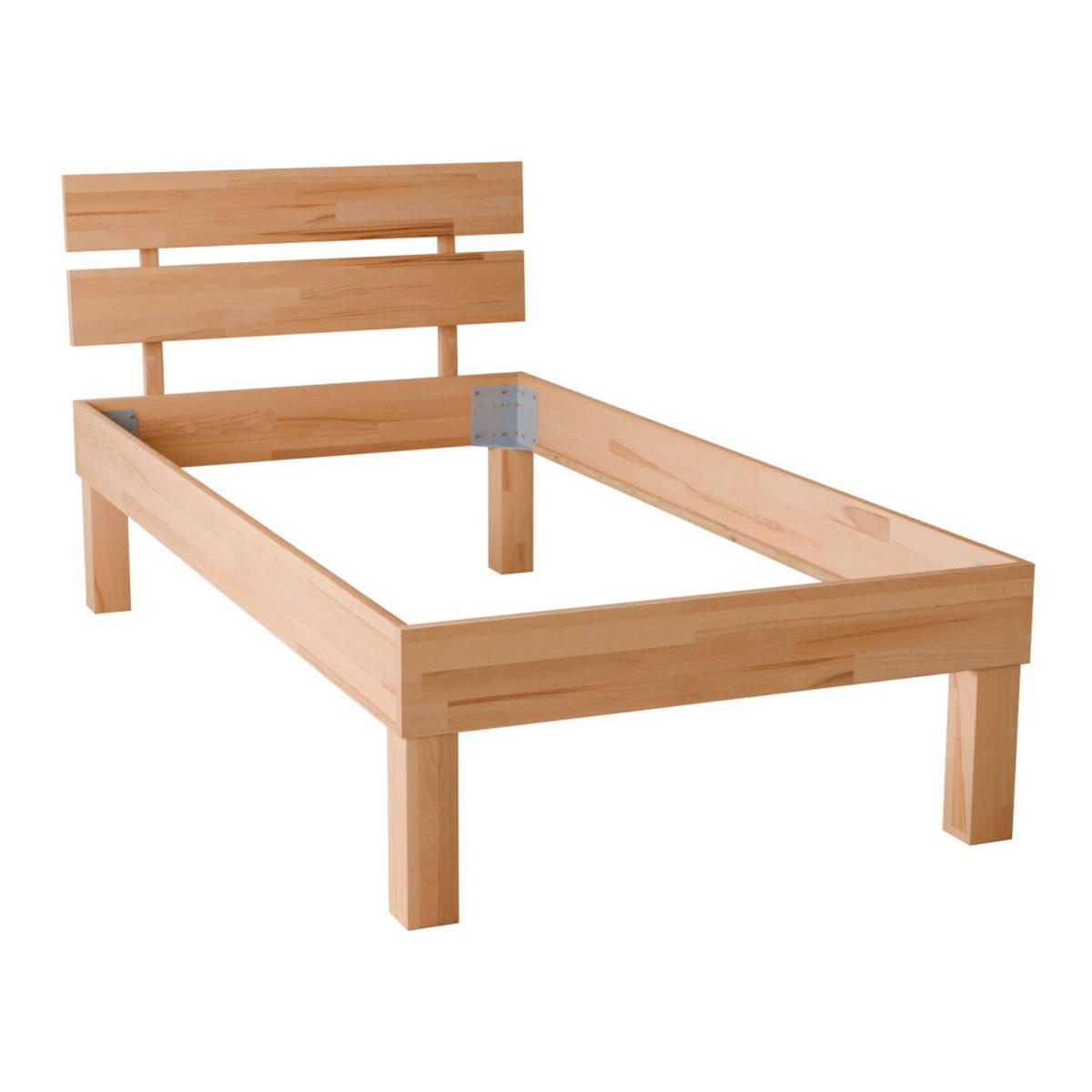 KOMFORTBETT 140/200 cm aus Kernbuche - Braun, Holz (140/200cm) - MeinMassivholz