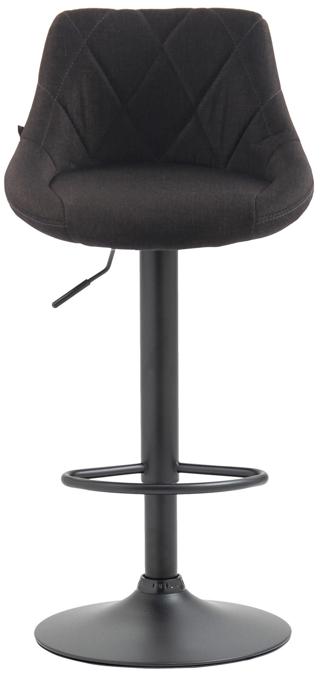 BARHOCKER Stoff dunkelgrau - Dunkelgrau/Schwarz, Textil/Metall (46/83/49cm) - CLP