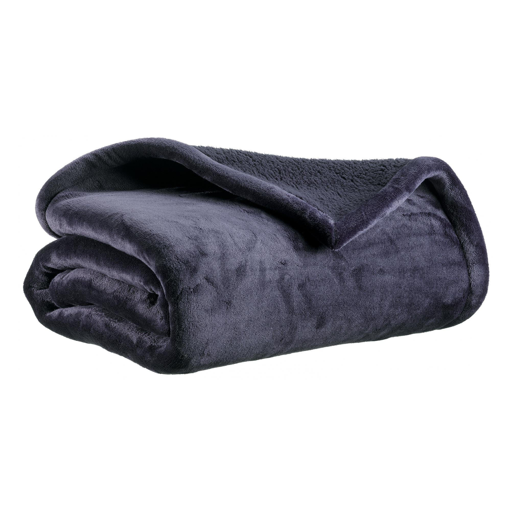 PLAID Michka marine 130 x 160 cm - Dunkelblau, Textil (130/160cm) - Vivaraise