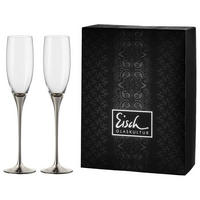 CHAMPAGNERGLÄSER Champagner Exklusiv silber 180 ml 2er Set - Silberfarben, Glas (0.18L) - Eisch