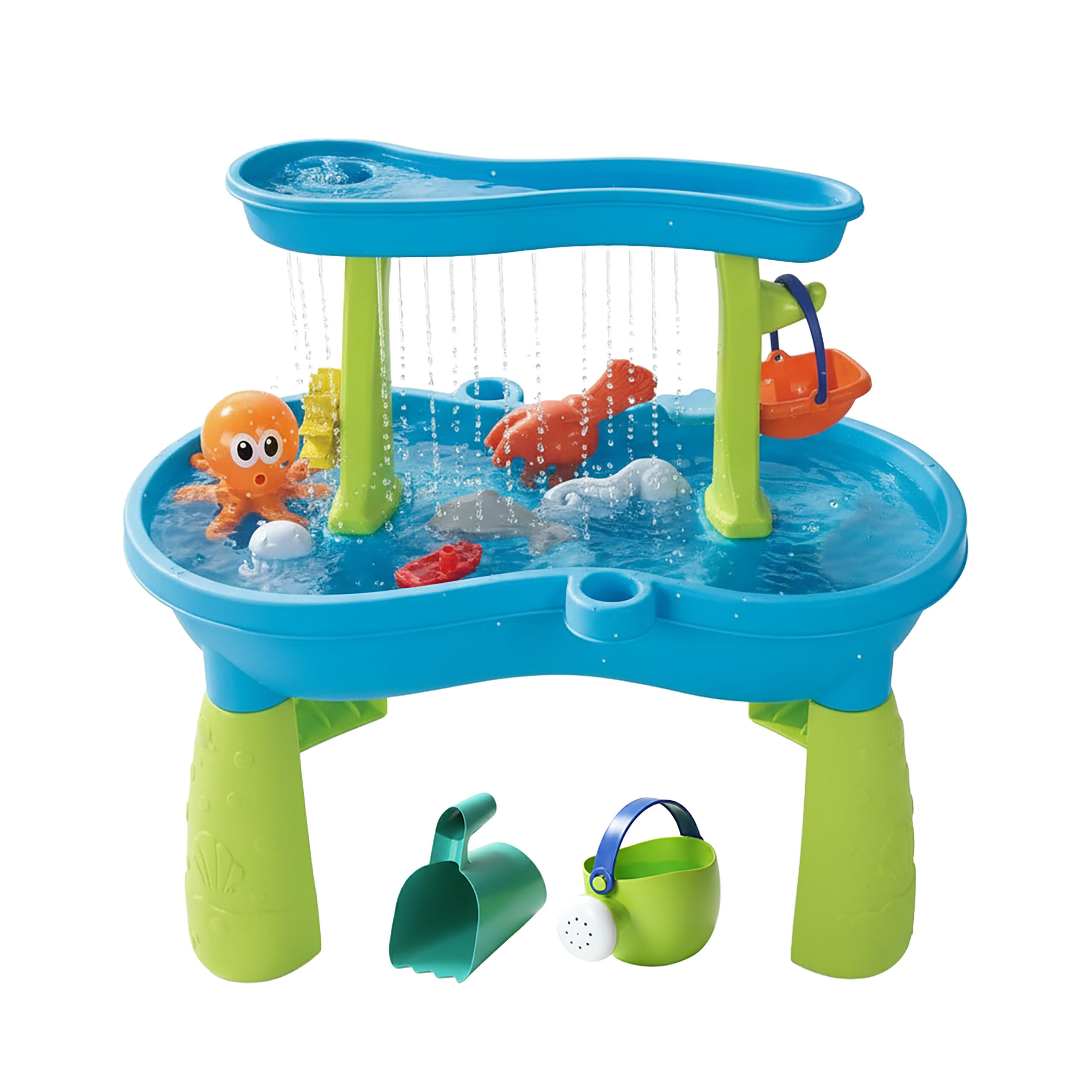 Relaxdays Wasserspieltisch Mehrfarbig 57x62x37 cm
