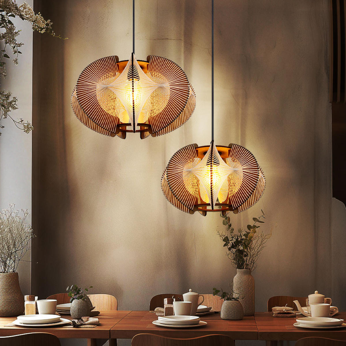 LED HÄNGELEUCHTE MDF Schwarz - Schwarz, Metall (44/44/150cm) - Nowa