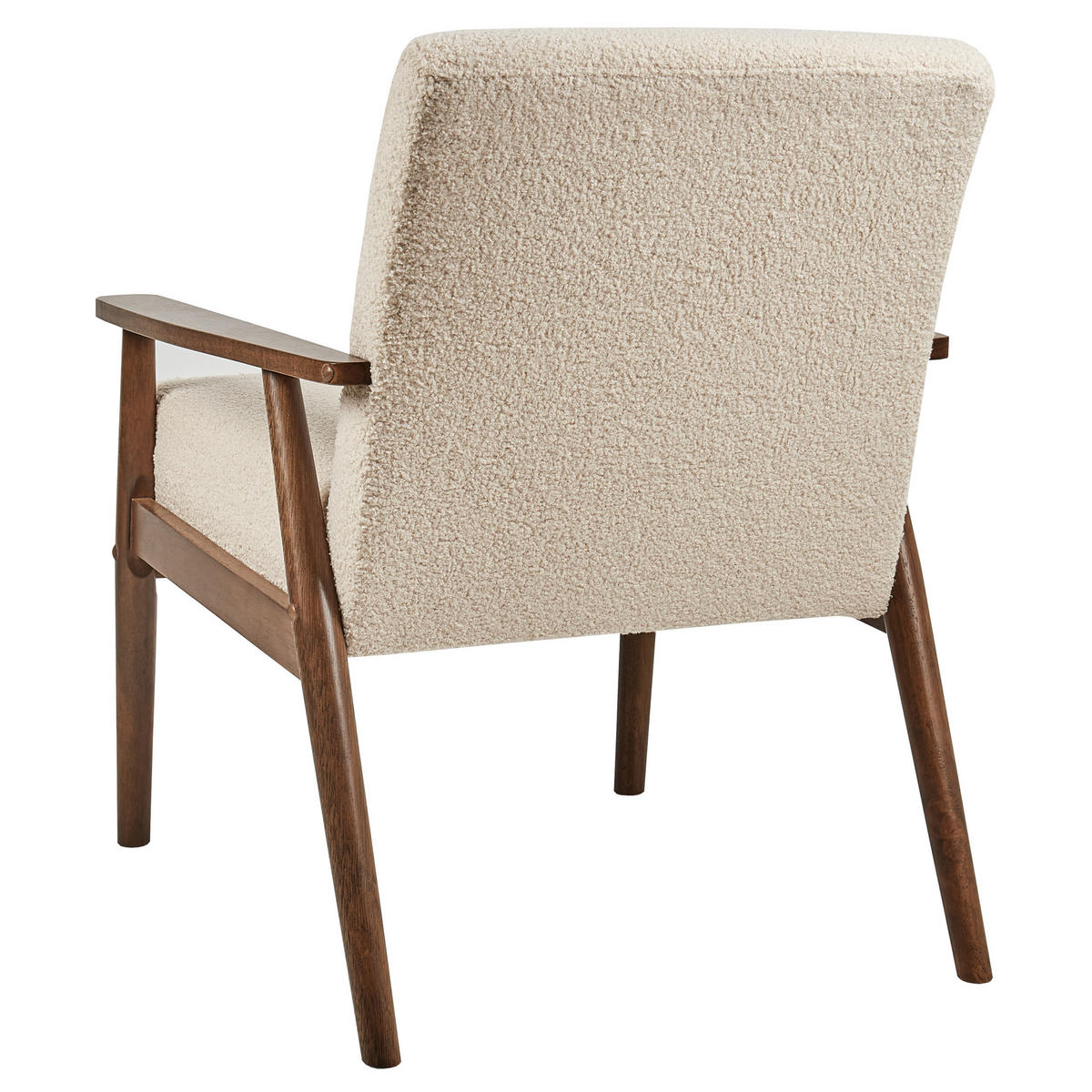 SESSEL Bouclé Dunkelbraun/Beige Esrum - Beige, Textil (62/79/80cm) - Beliani