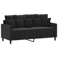 2-SITZER-SOFA Frankenthal - Schwarz, Naturmaterialien (158/80/77cm) - Nettlife