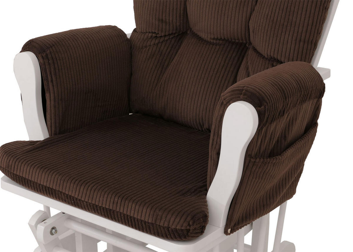 RELAXSESSEL Braun, Weiß - Braun/Weiß, Textil (74/103/71cm) - MCW