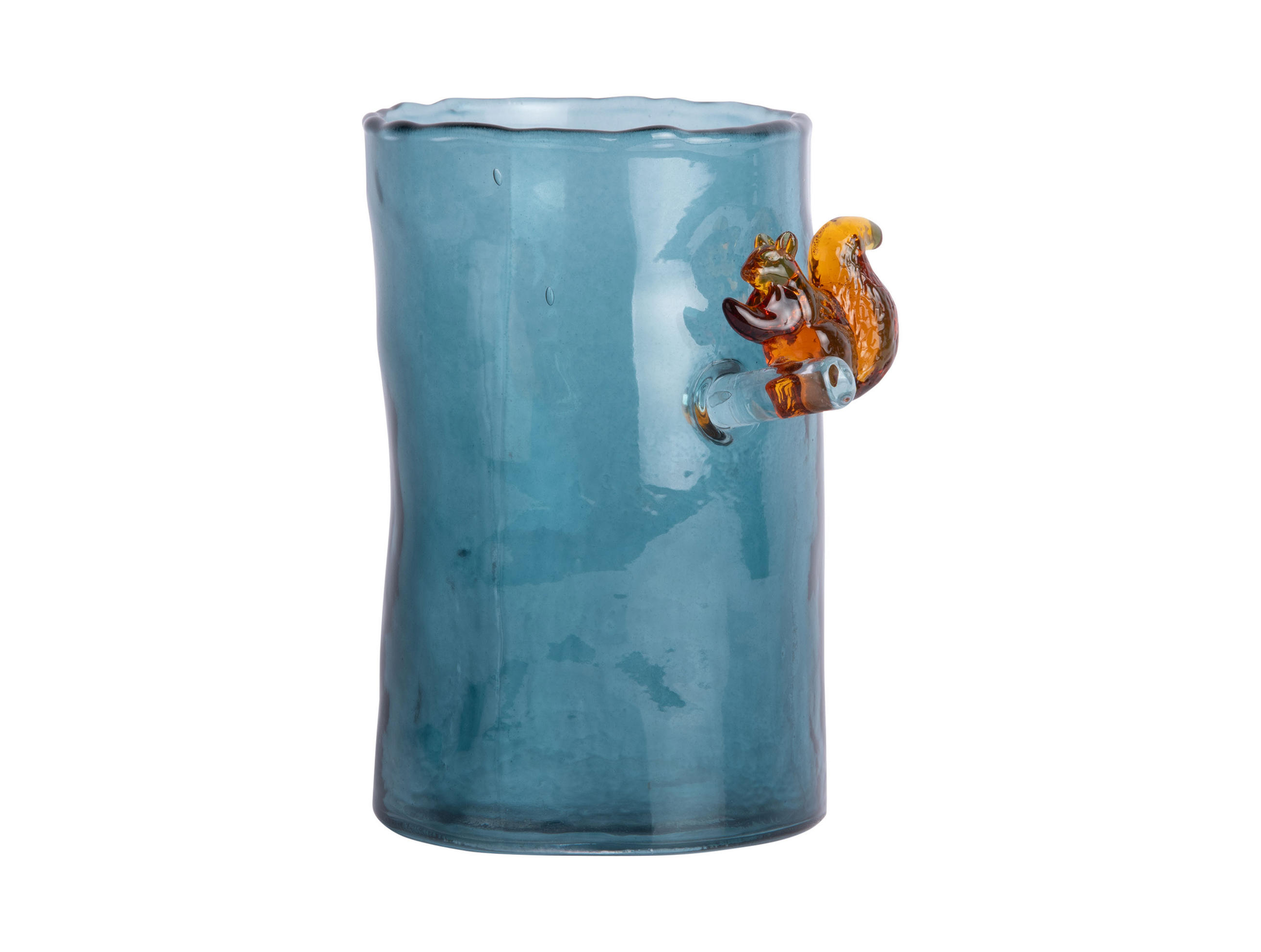 VASE Squirrel On Branch Small - Blau - 15 cm - Blau, Glas (9.5/15cm) - Present Time