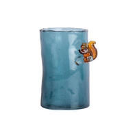 VASE Squirrel On Branch Small - Blau - 15 cm - Blau, Glas (9.5/15cm) - Present Time