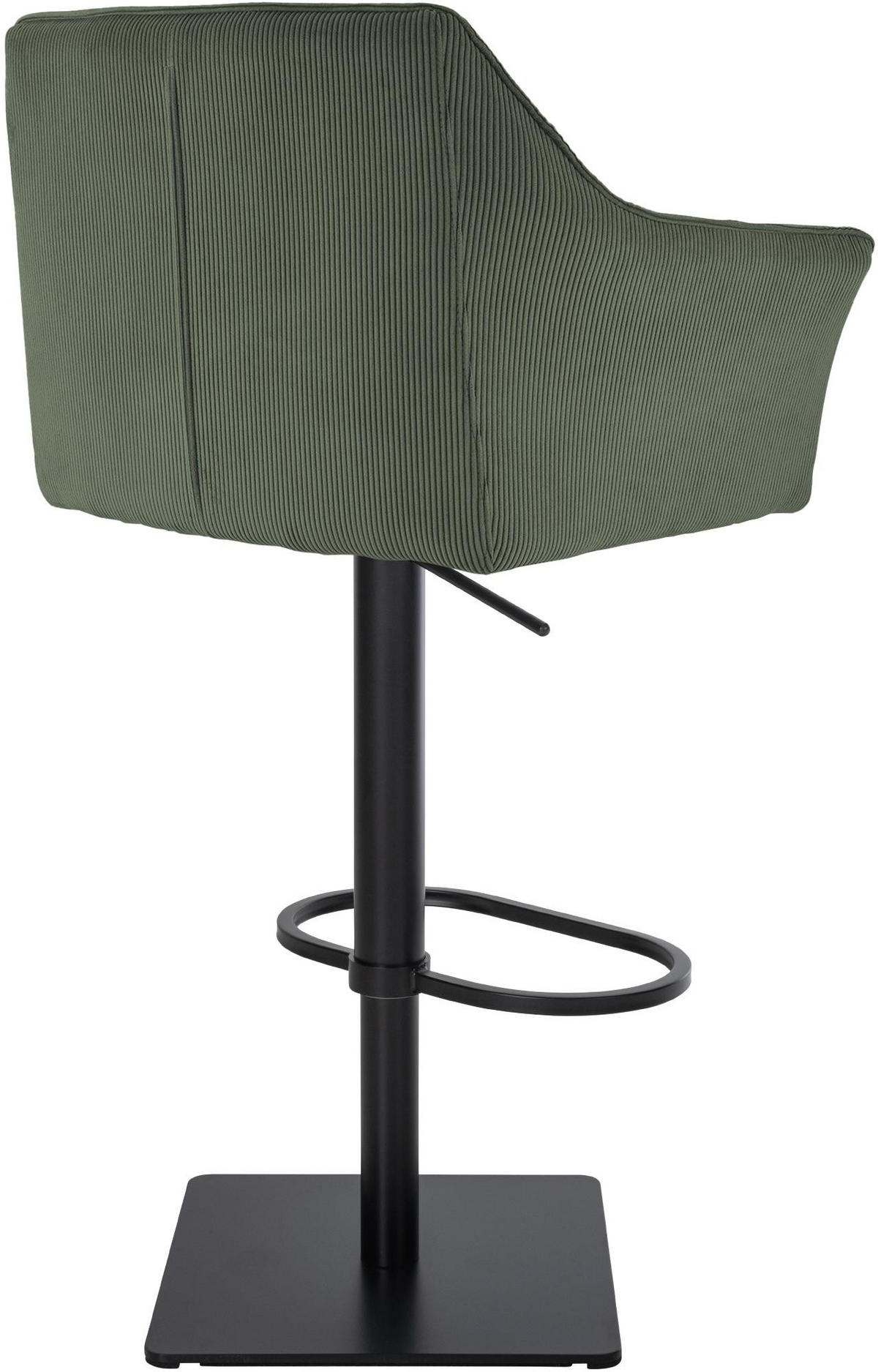 BARHOCKER Cord Grün - Schwarz/Grün, Textil/Metall (64/88/45cm) - CLP