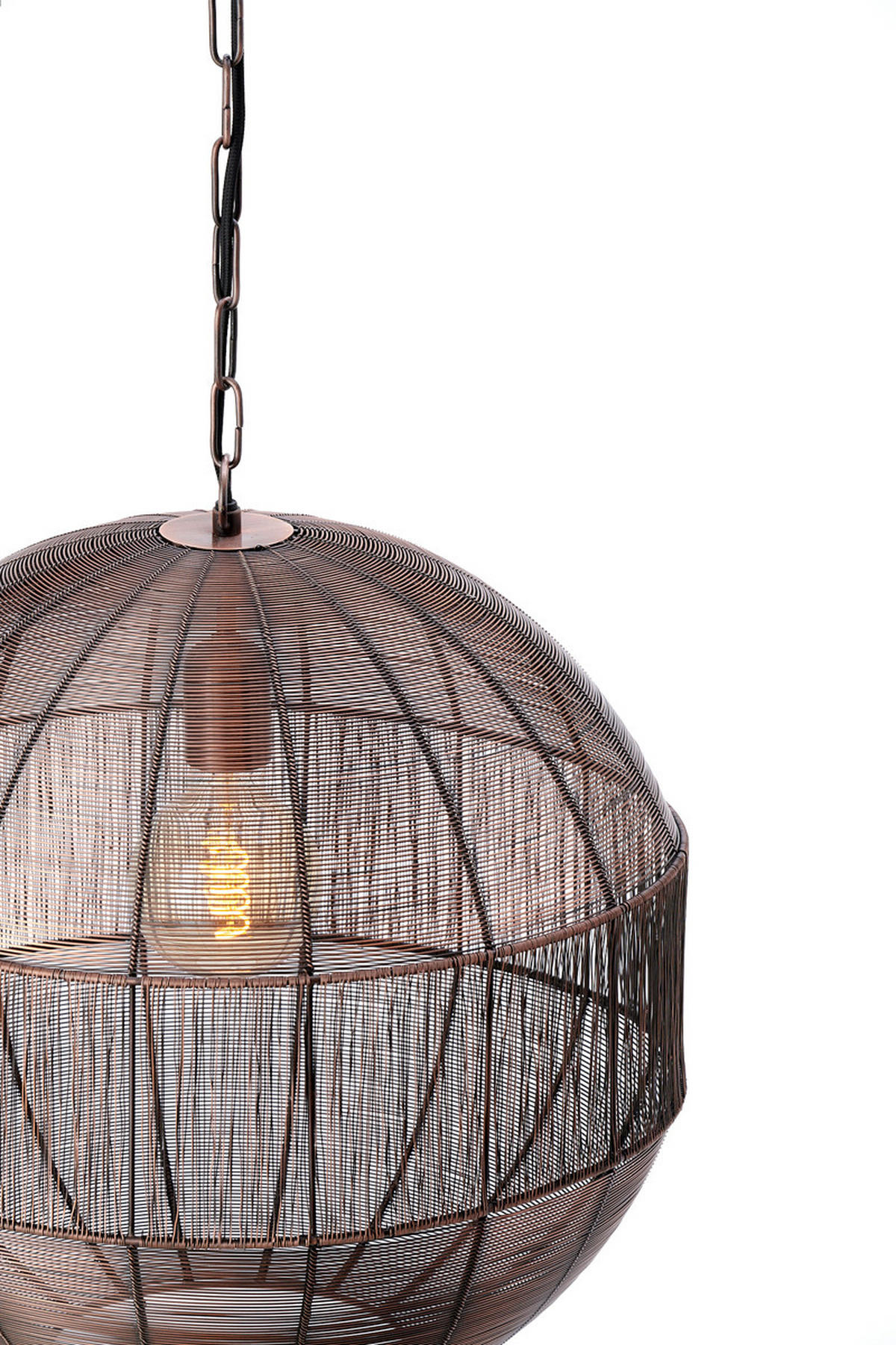 HÄNGELAMPE Pilka Bronze Ø45/47 cm - Bronzefarben, Metall (45/45/47cm) - Light & Living