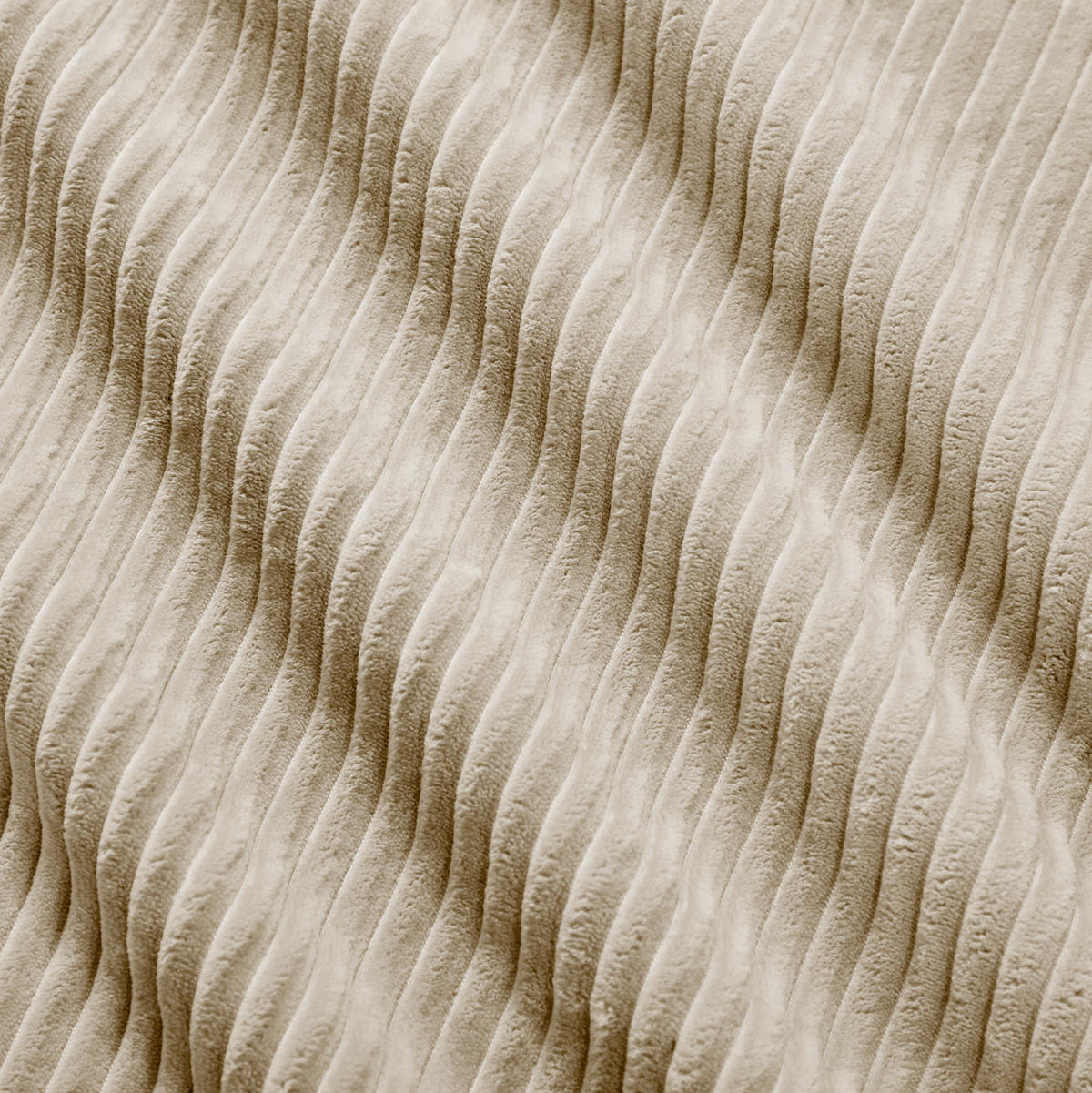 ECKSOFA 208/103/70 cm in Beige aus Cord mit modularem Design und rutschfester Unterseite - Beige, Textil (103/70/208cm) - Flora Grace