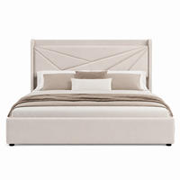 POLSTERBETT mit Bettkasten und USB/Typ-C 160x200 cm Beige - Beige, Metall (160/200cm) - Meubliv
