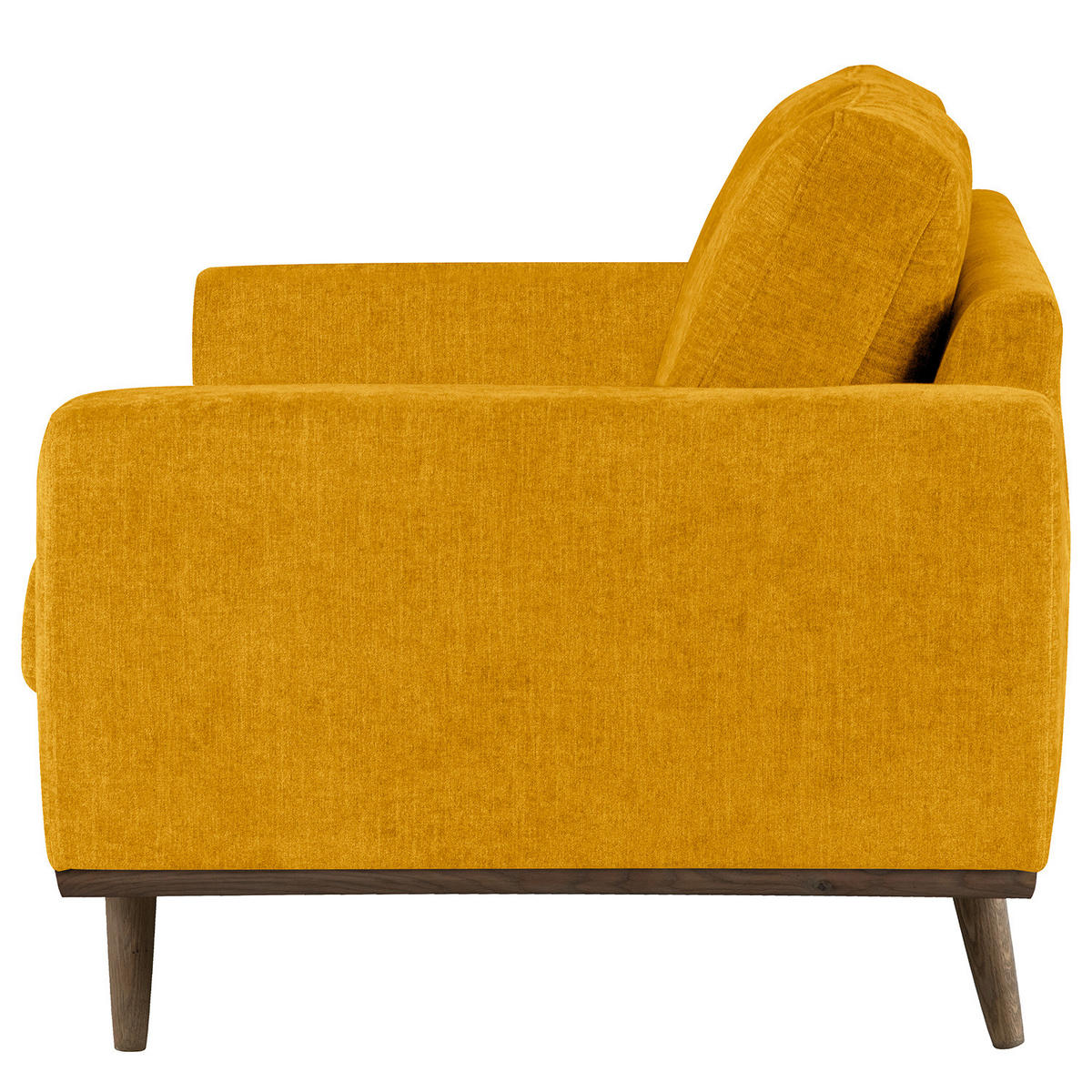 SESSEL - Eichefarben/Gelb, Eichenholz/Textil (122/81/88cm) - home24