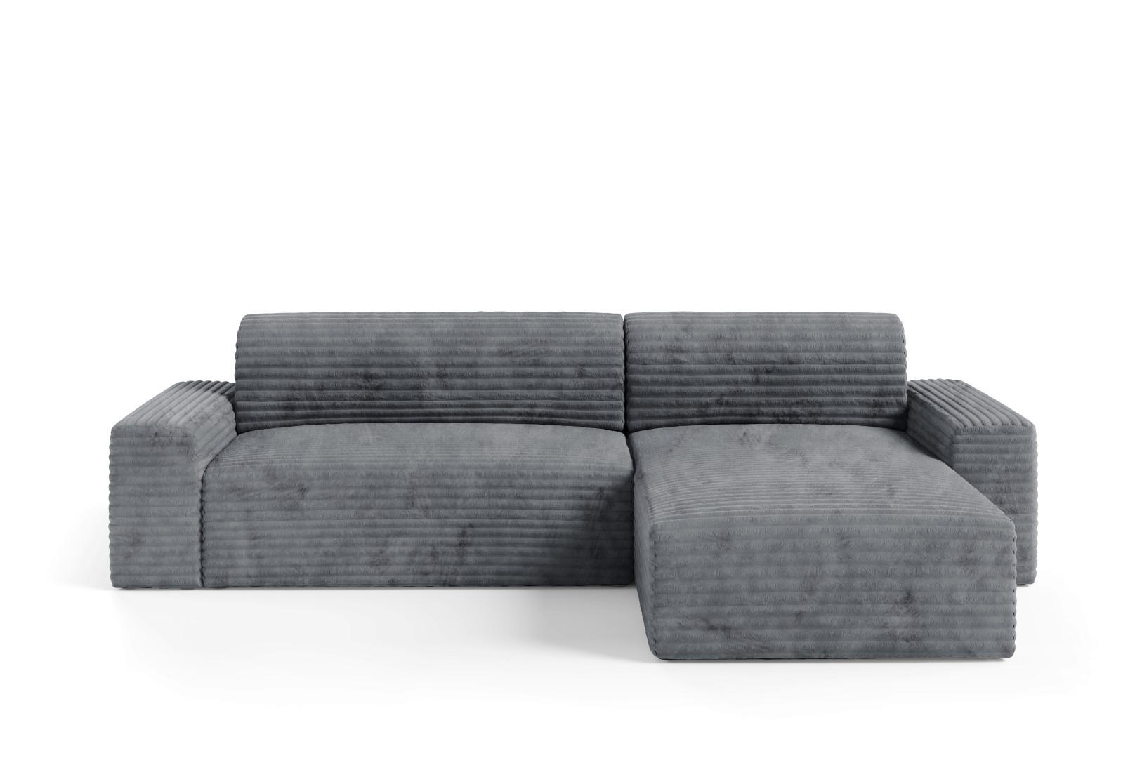 ECKSOFA mit Schlaffunktion Grau - Schwarz/Grau, Holz/Holzwerkstoff (300/185cm) - Furnisell