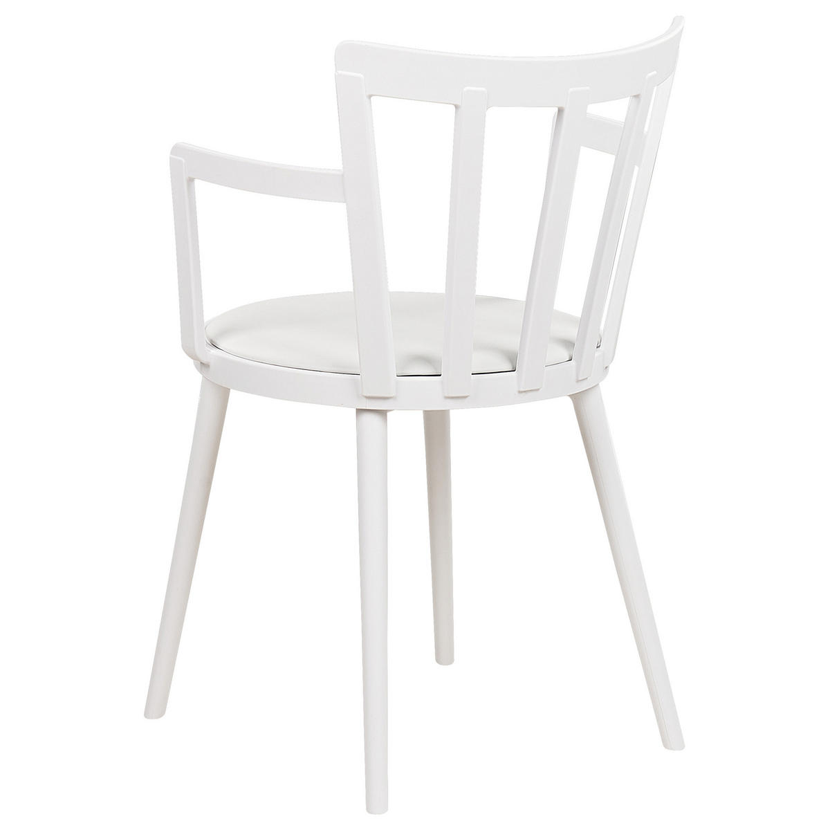 ÉTKEZŐSZÉK 4 darabos Szett Műanyag Fehér Morill - fehér, műanyag (49/77/52cm) - Beliani
