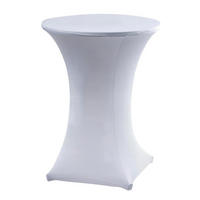 TISCHDECKE Spandex Weiß 80 cm - Weiß, Textil (110/80/1cm)