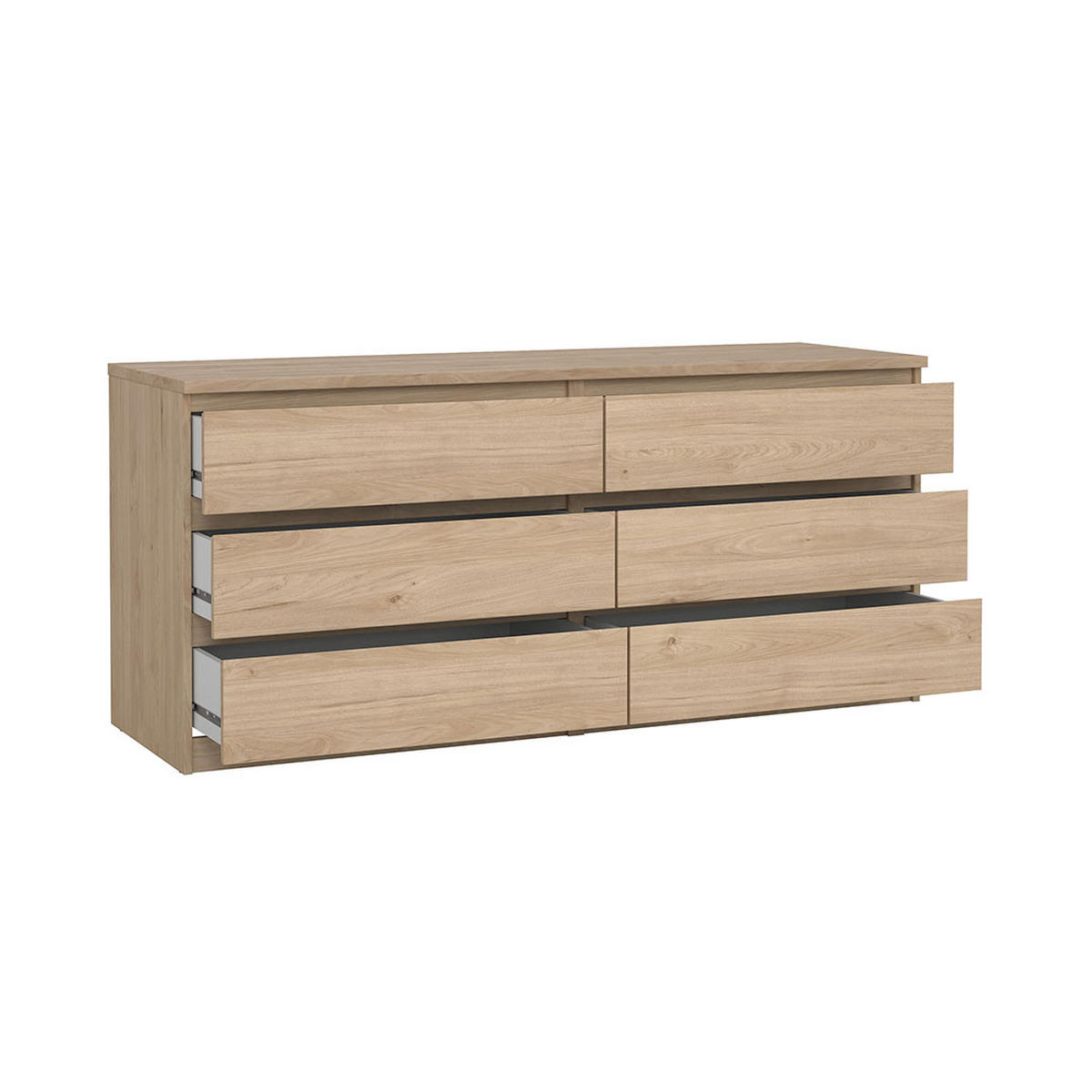 KOMMODE, Naia, Eiche, Holzwerkstoff, 154 x 50 x 68 cm - Eichefarben, Holzwerkstoff (154/68/50cm) - ebuy24