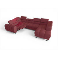 WOHNLANDSCHAFT Bastien Relax - Rot, Holzwerkstoff/Textil (350/95/198cm) - Fun Möbel