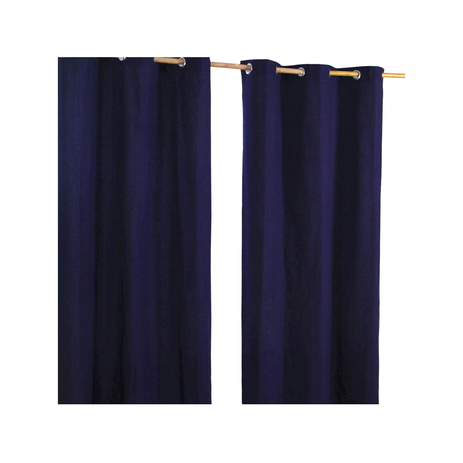 ÖSENVORHANG blickdicht 2er-Set, 137/182 cm - Dunkelblau, Textil (137/182cm) - Homescapes