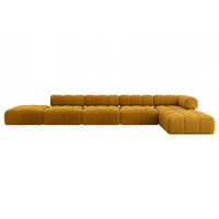 ECKSOFA modulares Sofa Kerru-L3 - 475x190x70 cm Senfgelb Cord - Currygelb, Holzwerkstoff/Textil (475/190cm) - ALTDECOR