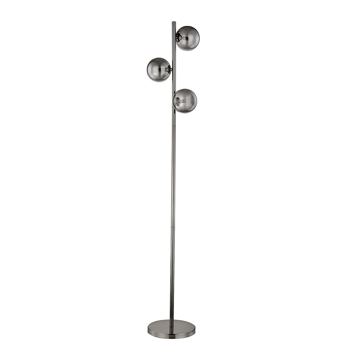 STEHLEUCHTE - Metall - Grau, Glas (28/28/153cm) - home24