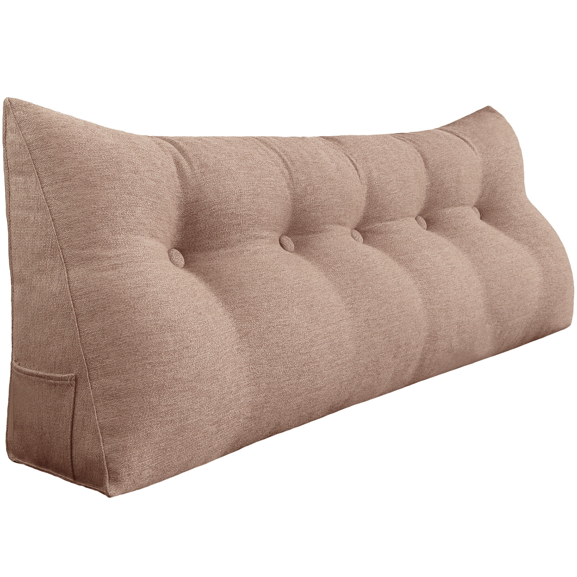 RÜCKENKISSEN für Bett Leinenlook Mauve 160 cm - Pink, Textil (50/160cm) - Vercart