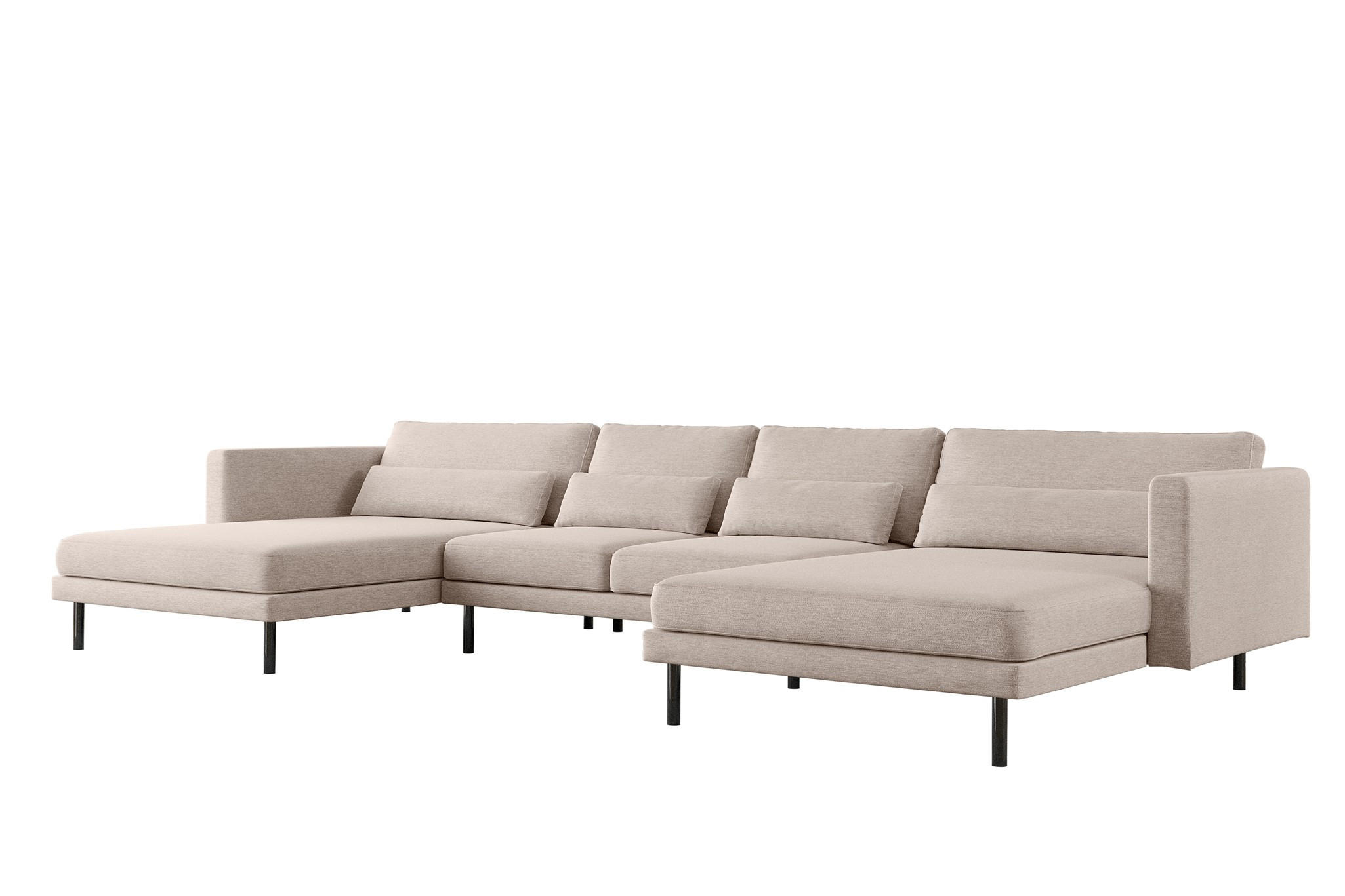 WOHNLANDSCHAFT Agada In Verita - Beige, Holzwerkstoff/Textil (391/83/174cm) - Fun Möbel