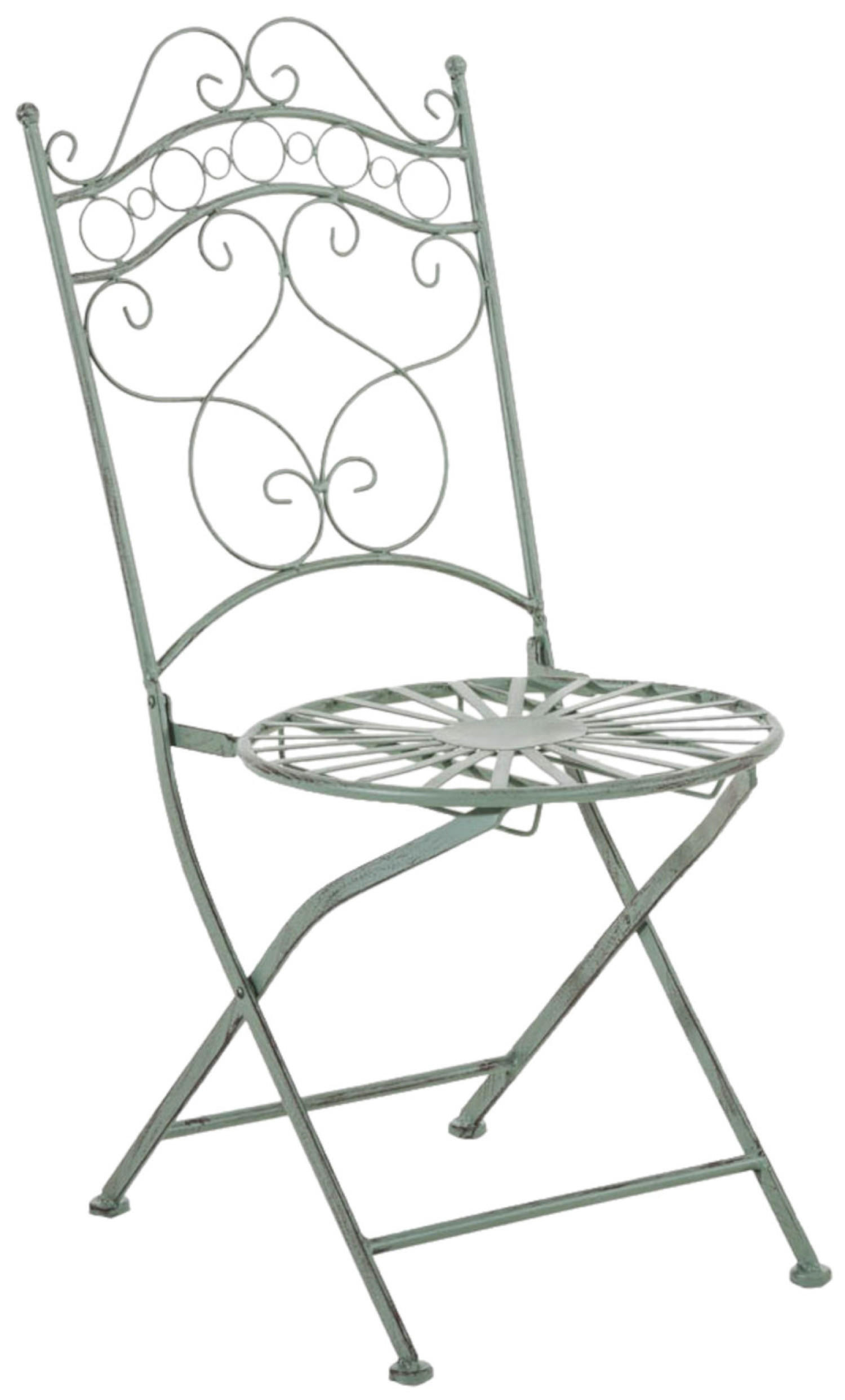 GARTENSTÜHLE Indi - 2er Set - antik-grün - Grün, Metall (40/50/92cm) - TPFGarden