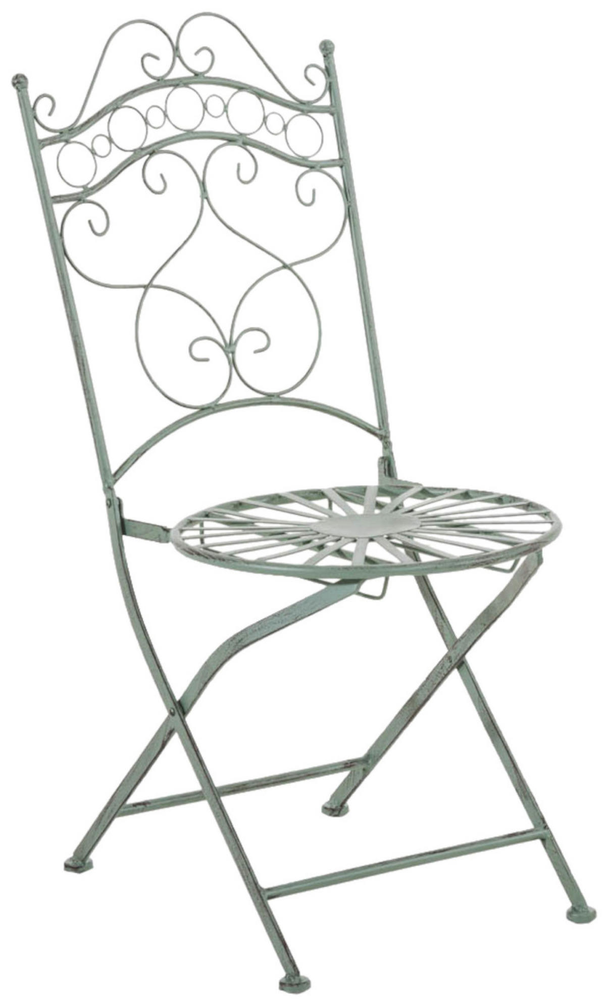 GARTENSTÜHLE Indi - 2er Set - antik-grün - Grün, Metall (40/50/92cm) - TPFGarden