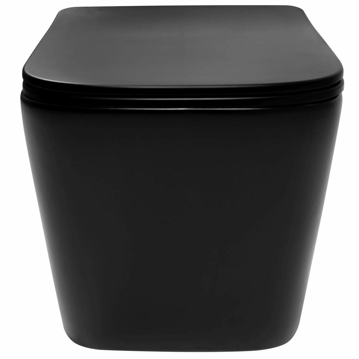 WC Schüssel Randlos Rea Julio Black Matt - Schwarz, Keramik (34.5/30/51.5cm) - REA