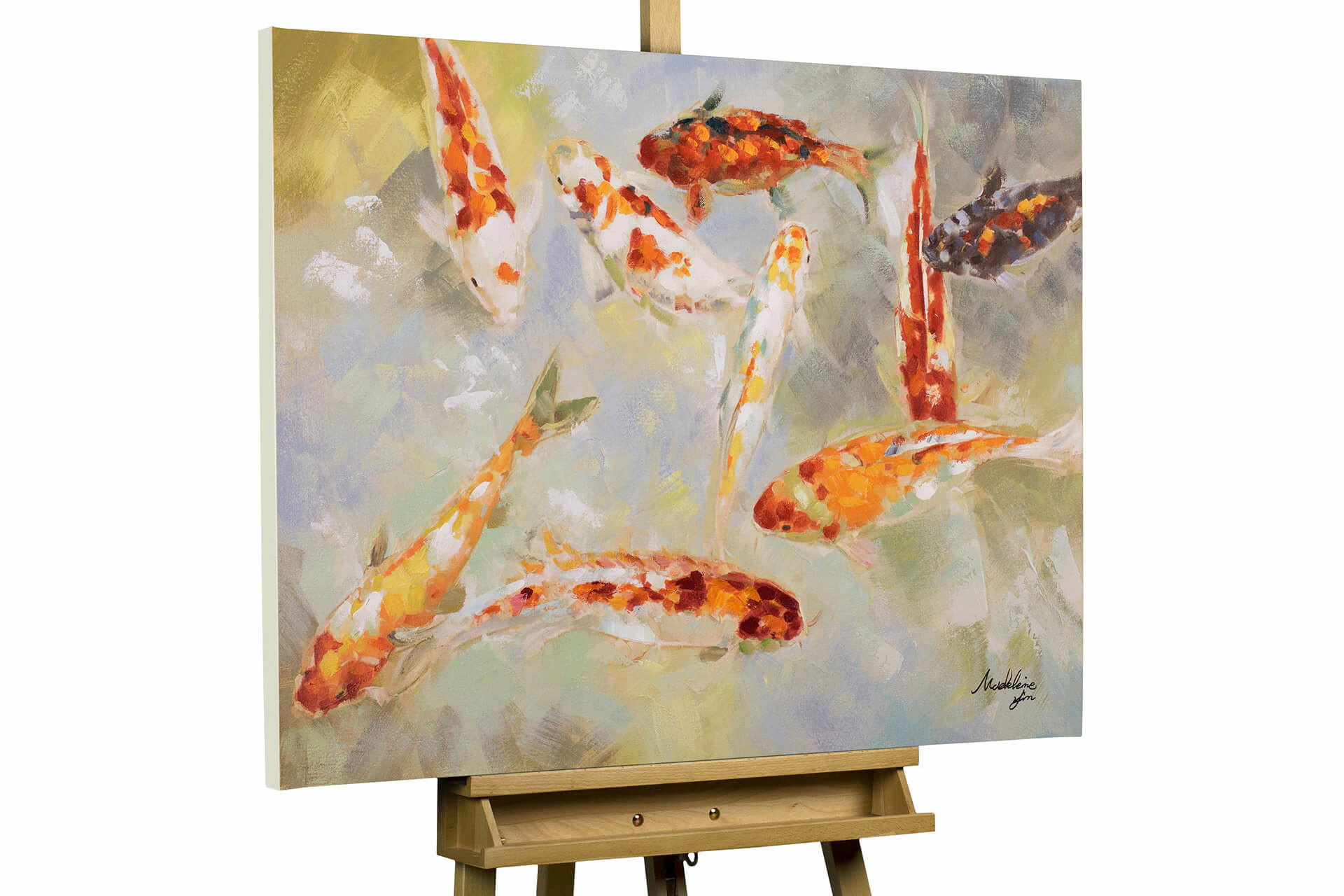 ACRYLBILD HANDGEMALT 100/70 cm - Multicolor, Holz/Textil (1.78/70cm) - KUNSTLOFT