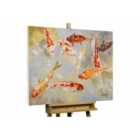 ACRYLBILD HANDGEMALT 100/70 cm - Multicolor, Holz/Textil (1.78/70cm) - KUNSTLOFT