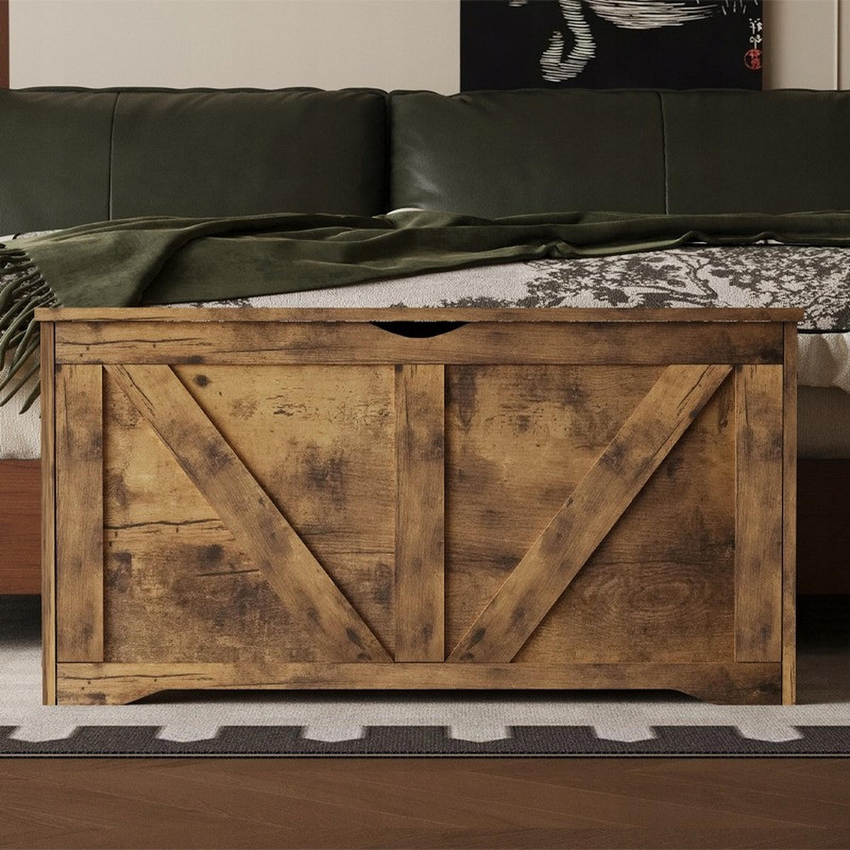 AUFBEWAHRUNGSTRUHE, Braun. 40/100/46,5 cm - Braun, Holzwerkstoff (100/46/40cm)