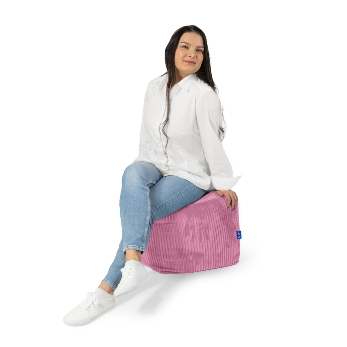 SITZWÜRFEL Cubo Cord rosa - Rosa, Textil (40/40/40cm) - Bruni