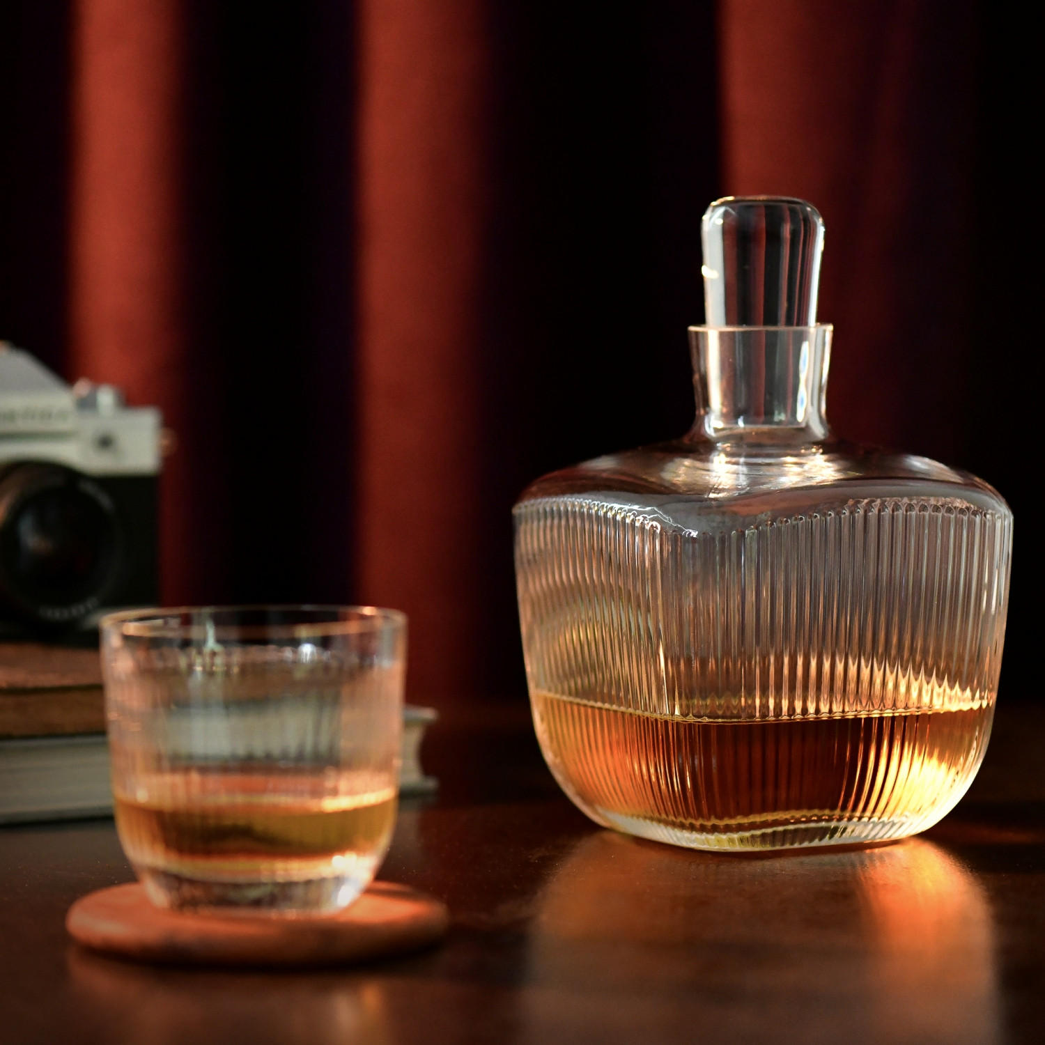 WHISKY SET, 3er-Set, 1000 ml / 200 ml, Hangemacht - Transparent, Glas (1L) - Krosno Glass